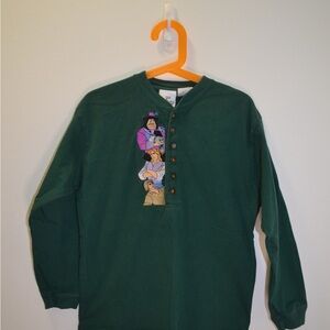 Rare Vintage 90’s Pocahontas Henley Shirt